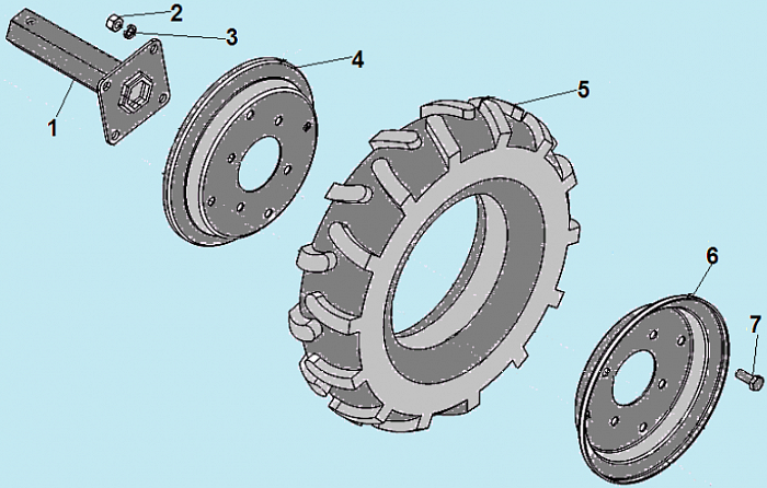 7 КОЛЕСА МОТОБЛОК CHAMPION DC1163E  | ремонт | в СПБ