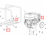 2 | РАМА | Запчасти для мотопомпы чемпион | GHP40-2 с 2020 года | 