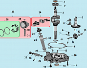 14 ПОРШЕНЬ - КОЛЕНВАЛ- КОЛЬЦА МАШИНА ПОДМЕТАЛЬНАЯ CHAMPION GS5080  | ремонт | в СПБ