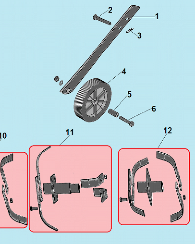 5 ФРЕЗЫ КУЛЬТИВАТОР CHAMPION ВC7712  | ремонт | в СПБ