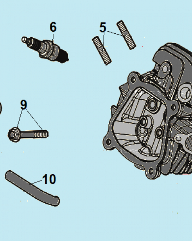 6 ГОЛОВКА БЛОКА КУЛЬТИВАТОР CHAMPION ВC6712  | ремонт | в СПБ