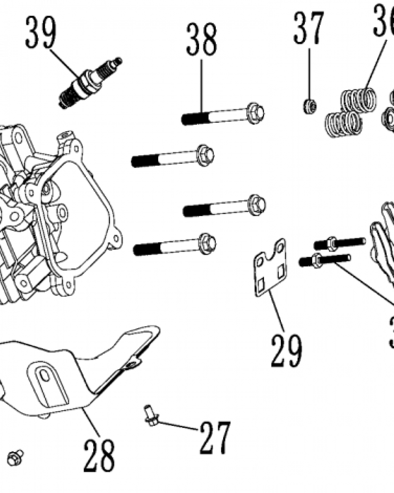 7  | Головка цилиндра - Клапана | Запчасти для генератора чемпион | GG3300 | обновлена с 12.11.2020 года  | Сервис - Магазин |