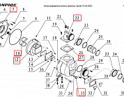 1 | ПОМПА | Запчасти для мотопомпы чемпион | GTP101E после 2021 года | (после s/n 23072100121)  