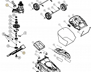 2 | РЕМЕНЬ - НОЖ - АДАПТЕР - ЭЛЕКТРОДВИГАТЕЛЬ - КОЛЕСА - ТРАВОСБОРНИК | Запчасти для газонокосилки чемпион ЕМ3411  | Сервис - Магазин |