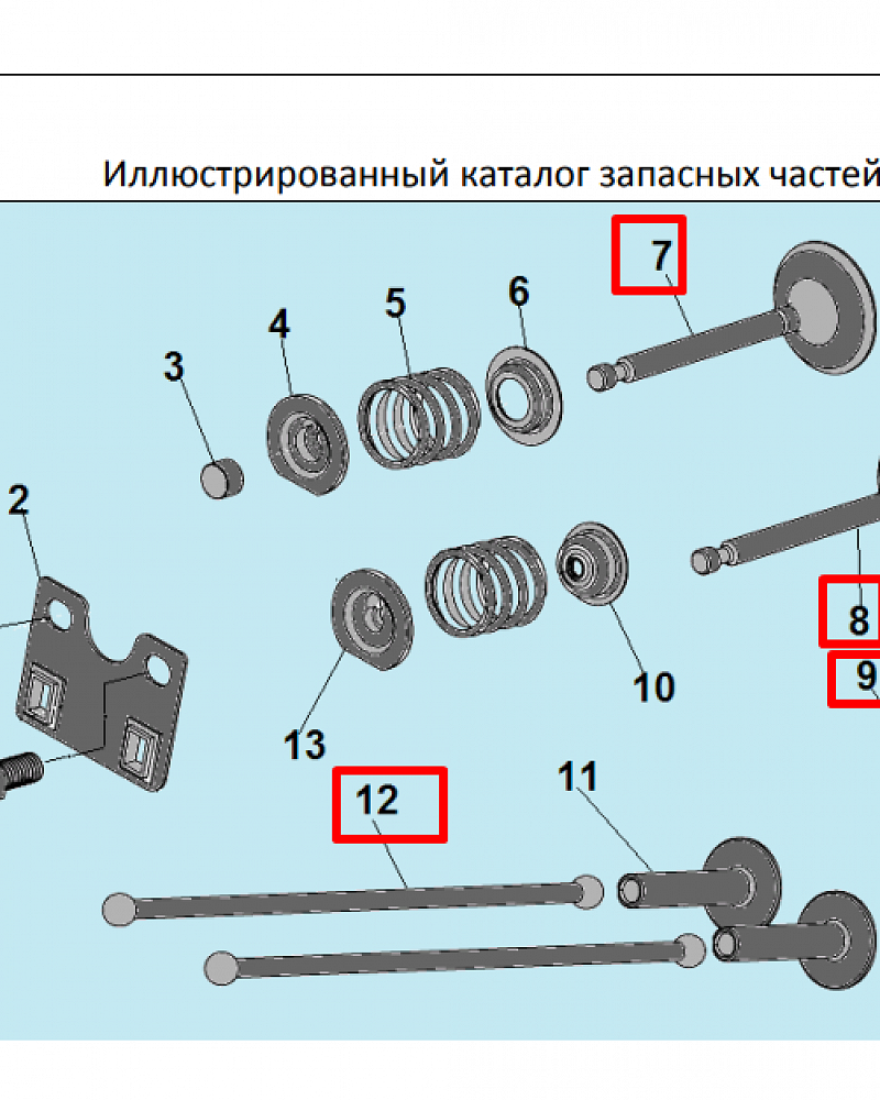 6 | КЛАПАНА | Запчасти для мотопомпы чемпион | GHP40-2 до 2020 года обновленная |  