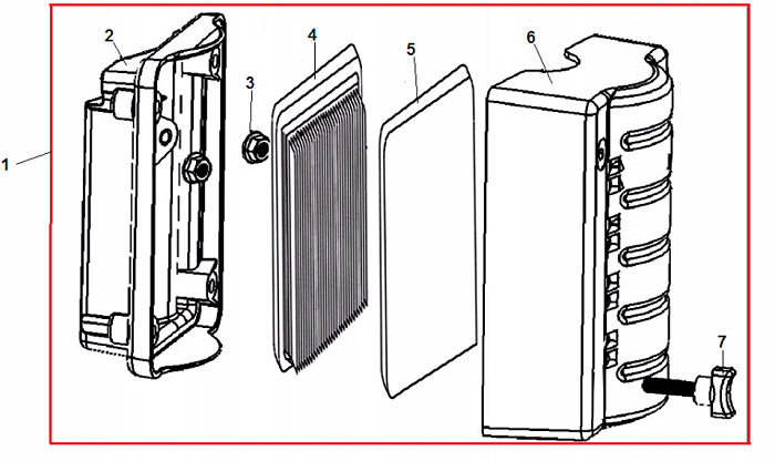 10 ВОЗДУШНЫЙ ФИЛЬТР ВИБРОПЛИТА  CHAMPION PC5431F  | ремонт | в СПБ