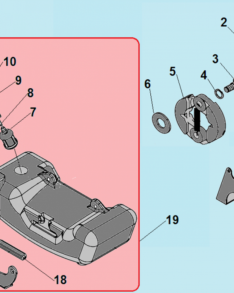 5 СЦЕПЛЕНИЕ - БАК ТОПЛИВНЫЙ МОТОКУЛЬТИВАТОР CHAMPION GC252  | ремонт | в СПБ