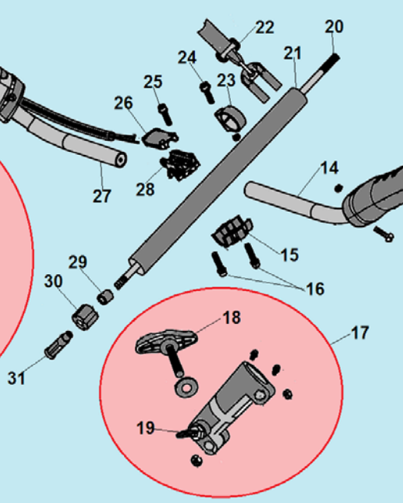 7 ВАЛ - ШТАНГА -ТОРОС ГАЗА  ТРИММЕР CHAMPION Т433  | ремонт | в СПБ