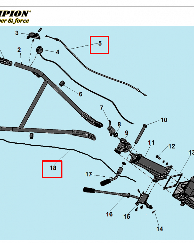 7  | РУЧКА - ТРОС ГАЗА | Запчасти для культиватора, мотоблока чемпион |  BC8724  | Поставка по России | 