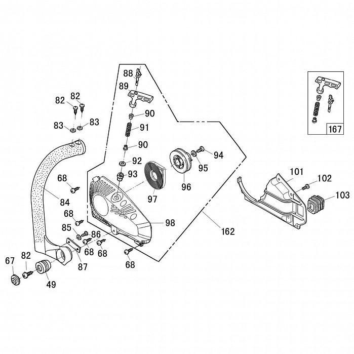 5 |  Запчасти для бензопилы чемпион 125-Т | обновлена деталировка после 15.01.2023 года  | СТАРТЕР  |