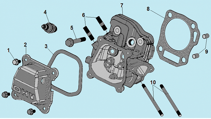 9 ГОЛОВКА БЛОКА КУЛЬТИВАТОР CHAMPION ВС7714  | ремонт | в СПБ