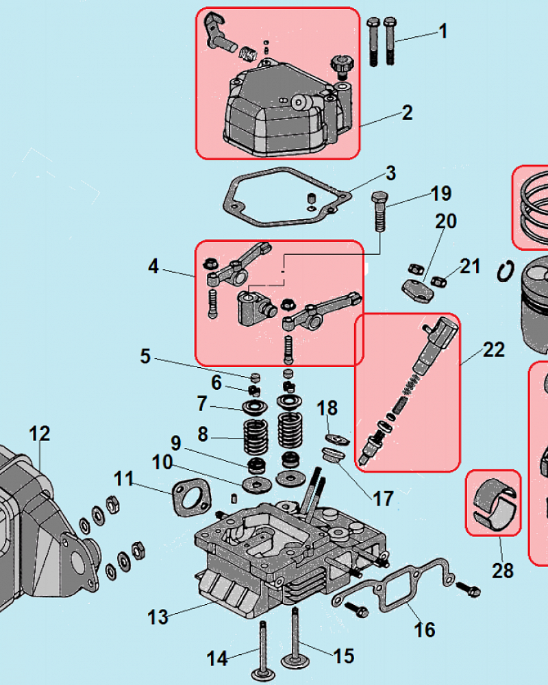 13 ПОРШЕНЬ - ЦИЛИНДР -КОЛЕНВАЛ- КОЛЬЦА МОТОБЛОК CHAMPION DC1163E  | ремонт | в СПБ