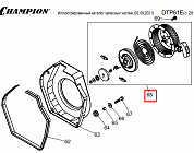 8 | СТАРТЕР В СБОРЕ | Запчасти для мотопомпы чемпион | GTP81E после 2019 года | (после s/n 23101900001  |  Поставка по России | Магазин-Сервис в СПБ |