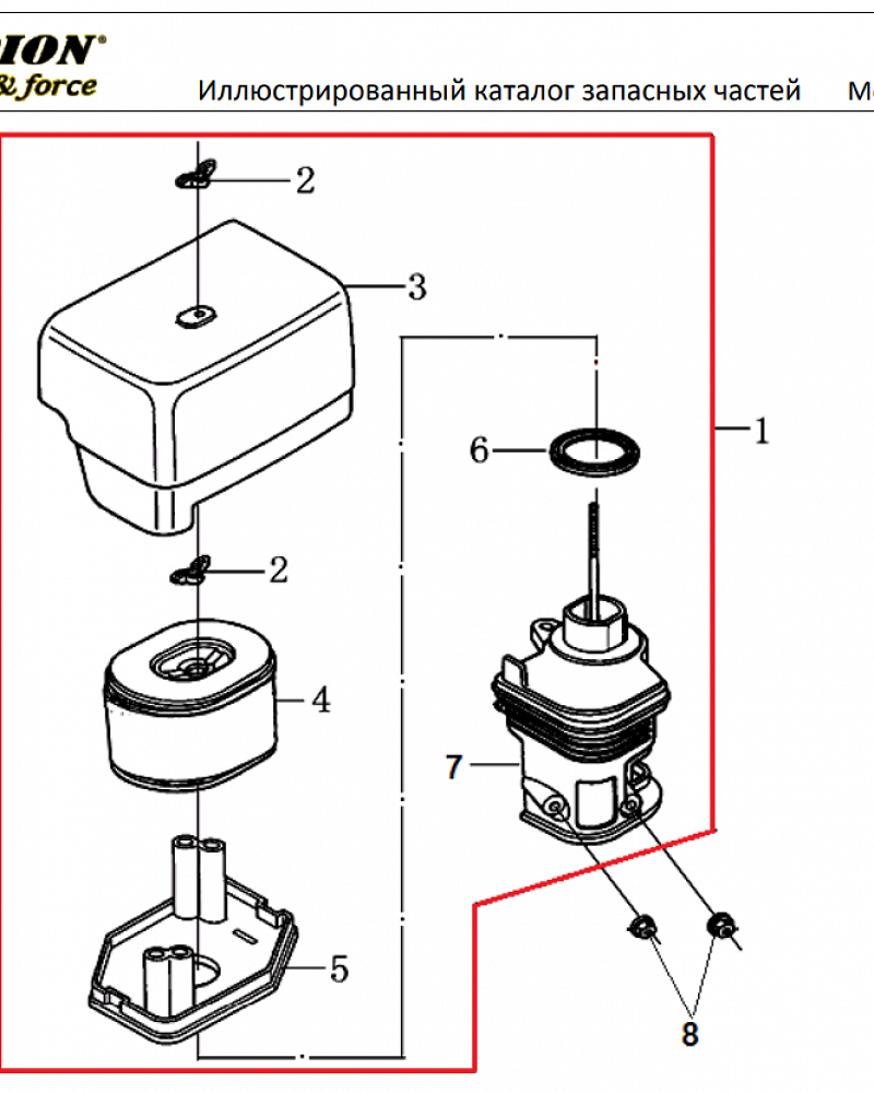 19 ВОЗДУШНЫЙ ФИЛЬТР | СНЕГОУБОРЩИК CHAMPION ST1170E |Запчасти по России | СПБ