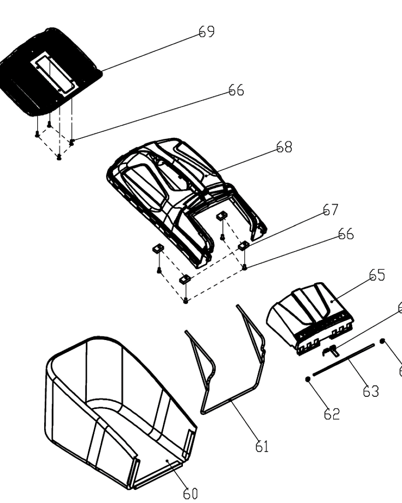 3 ТРАВОСБОРНИК | Запчасти для газонокосилки чемпион | LM5346E обновлена с 02.07.2019  | Сервис - Ремонт |