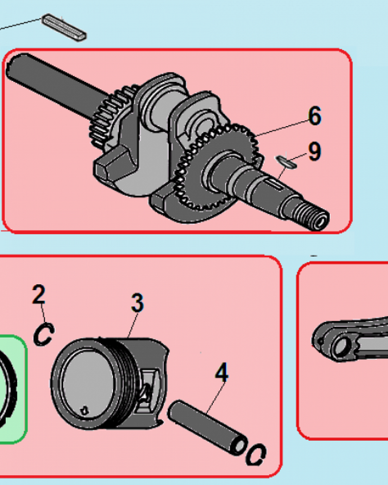 7 ПОРШЕНЬ -ЦИЛИНДР -КОЛЕНВАЛ- КОЛЬЦА ВИБРОПЛИТА CHAMPION PC9750FT  | ремонт | в СПБ