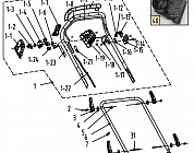 1 | РУЧКА - ВЫКЛЮЧАТЕЛЬ | Запчасти для газонокосилки чемпион EM3815 | Сервис - Магазин |