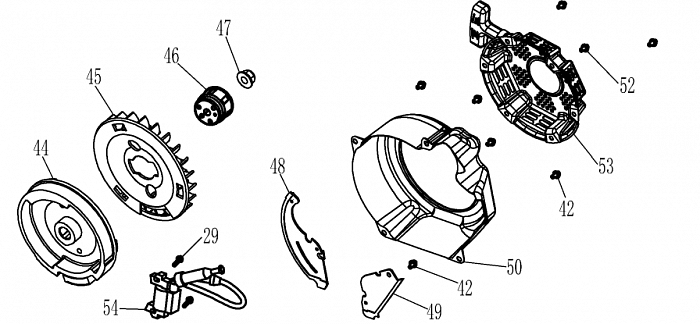 8  | Стартер - Магнето | Запчасти для генератора чемпион | GG1000 | Сервис - Магазин |