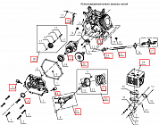 3 | ПОРШЕНЬ  -  КОЛЬЦА - КОЛЕНВАЛ | Запчасти для мотопомпы чемпион | GHP40-2 с 2020 года |