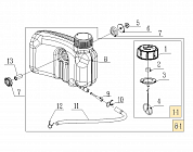 10 | БАК - ПРОБКА - ШЛАНГ |  Запчасти для газонокосилки чемпион |  LM5345  после 2019 года |  после номера s/n 32091900501 | Поставка запчастей по России |Сервис - Ремонт |