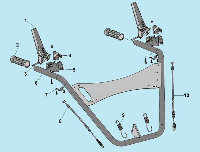 1 РУЧКА - ТРОС МАШИНА ПОДМЕТАЛЬНАЯ CHAMPION GS5080  | ремонт | в СПБ