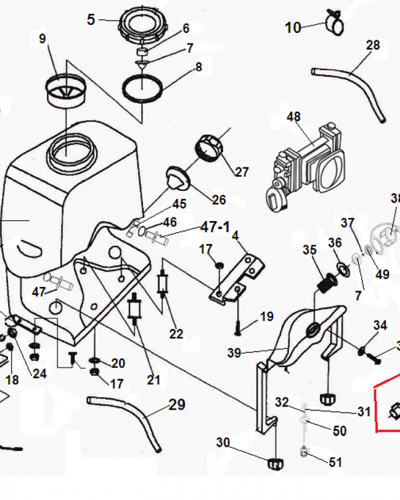 2 БАК - УЛИТКА - КРЫЛЬЧАТКА -НАСОС ОПРЫСКИВАТЕЛЬ CHAMPION PS226  | ремонт | в СПБ