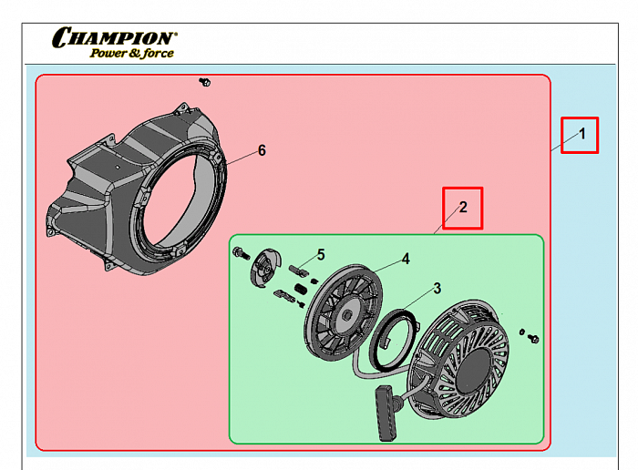 14 | СТАРТЕР | Запчасти для культиватора, мотоблока чемпион |  BC8724  | Поставка по России | 
