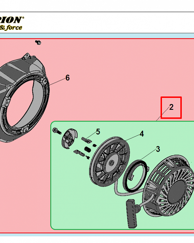 14 | СТАРТЕР | Запчасти для культиватора, мотоблока чемпион |  BC8724  | Поставка по России | 