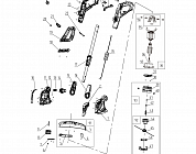 1 Электродвигатель - Щетки - Головка - Кожух - Якорь - Статор | Запчасти для триммера чемпион | обновлена деталировка после 20.03.2020 ЕТ452 |