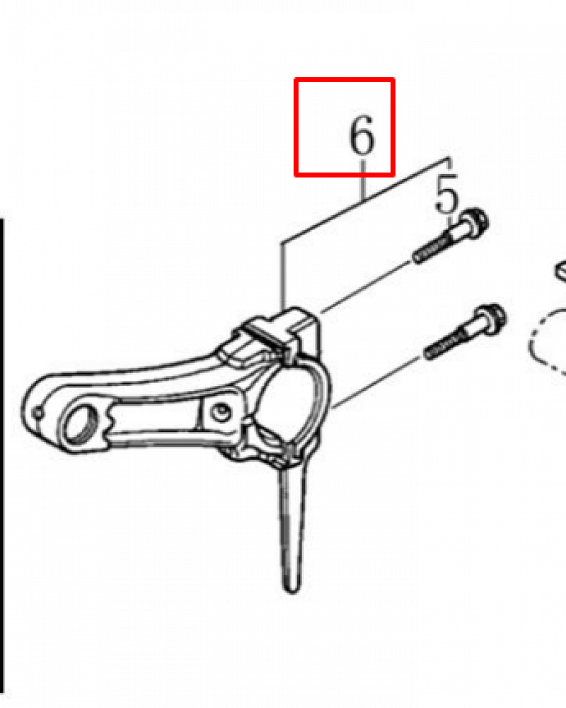 5  | ПОРШЕНЬ - КОЛЕНВАЛ- КОЛЬЦА | Запчасти для виброплиты чемпион | PC6036F | Поставка по России | 