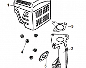 11 ГЛУШИТЕЛЬ МОТОПОМПА CHAMPION GHP40-2  | ремонт | в СПБ