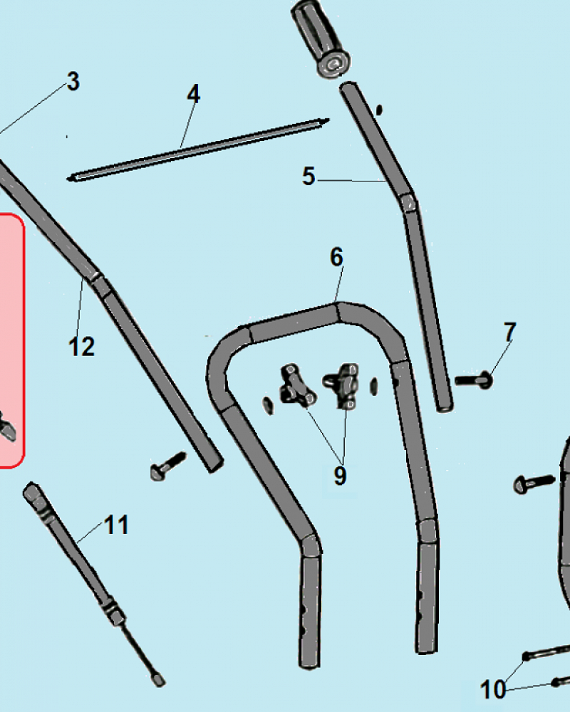 2 РУЧКА - ТРОС ГАЗА МОТОКУЛЬТИВАТОР CHAMPION GC252  | ремонт | в СПБ
