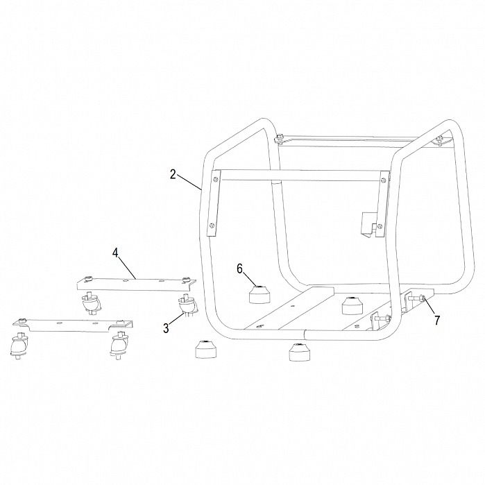 3  | Опора (виброизолятор) двигателя  | Запчасти для генератора чемпион | IGG3200 | Сервис - Магазин |