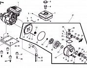 1 КОРПУС ПОМПЫ - САЛЬНИК - КРЫЛЬЧАТКА - УЛИТКА МОТОПОМПА CHAMPION  GP40 | до 2019 года | Ремонт | Запчасти | в СПБ