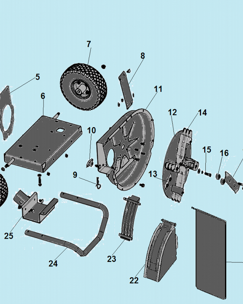 1 КОРПУС - НОЖИ - ВОРОНКА ИЗМЕЛЬЧИТЕЛЬ-ШРЕДЕР БЕНЗИНОВЫЙ CHAMPION SC6448  | ремонт | в СПБ