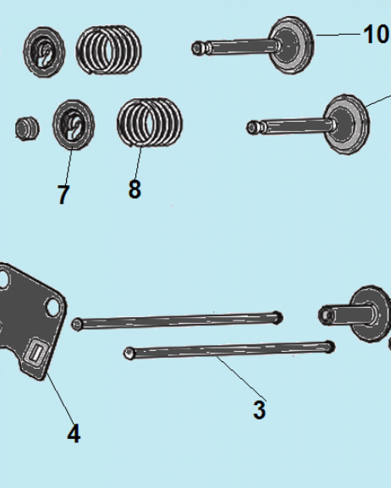 6 КЛАПАНА МОТОПОМПА CHAMPION GTP82  | ремонт | в СПБ