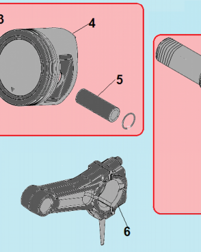 5 ПОРШЕНЬ -ЦИЛИНДР -КОЛЕНВАЛ- КОЛЬЦА МОТОПОМПА CHAMPION GTP80H  | ремонт | в СПБ