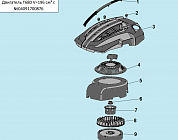 "5 СТАРТЕР - МАХОВИК Газонокосилка CHAMPION | до 2019 года | LM5345 Двигатель Т680 V=196 см³ с №04091700876  | Ремонт | Запчасти | в СПБ"