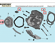 2 | ГОЛОВКА БЛОКА | Запчасти для мотопомпы чемпион | GHP40-2 до 2020 года обновленная |  