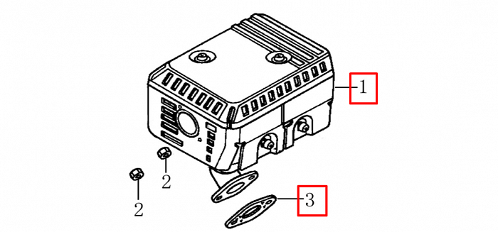 20 | ГЛУШИТЕЛЬ | Запчасти для культиватора, мотоблока чемпион |  BC8813  | Поставка по России |