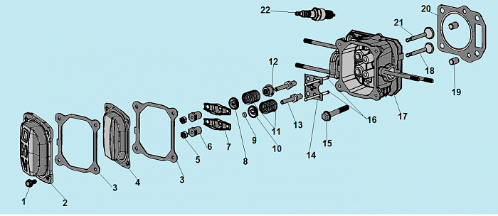 15 ГОЛОВКА БЛОКА МАШИНА ПОДМЕТАЛЬНАЯ CHAMPION GS50100  | ремонт | в СПБ
