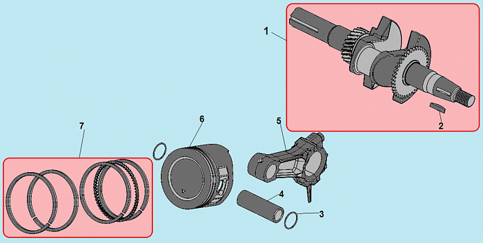 12 ПОРШЕНЬ -ЦИЛИНДР -КОЛЕНВАЛ- КОЛЬЦА КУЛЬТИВАТОР CHAMPION ВС7713  | ремонт | в СПБ