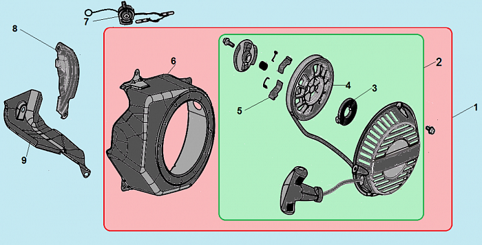 7 СТАРТЕР МОТОПОМПА CHAMPION GP50  | ремонт | в СПБ