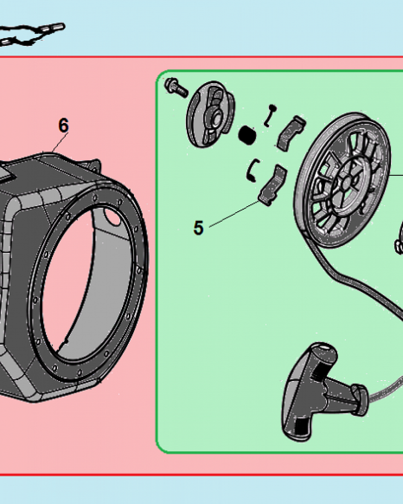 7 СТАРТЕР МОТОПОМПА CHAMPION GP50  | ремонт | в СПБ