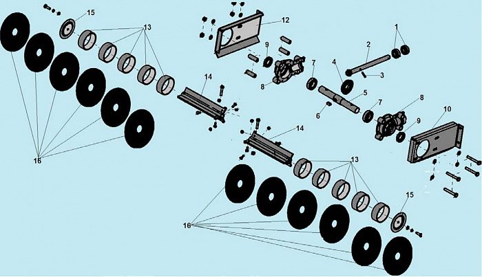 5 ЩЕТКА - РЕДУКТОР МАШИНА ПОДМЕТАЛЬНАЯ CHAMPION GS5562  | ремонт | в СПБ