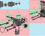 2 НАСОС - Поршень насоса - Клапан впускной - выпускной - Распределительный поршень МОЙКА CHAMPION HP6140  | ремонт | в СПБ