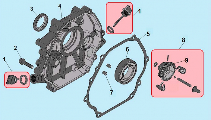 5 КРЫШКА МОТОПОМПА CHAMPION GP100E  | ремонт | в СПБ