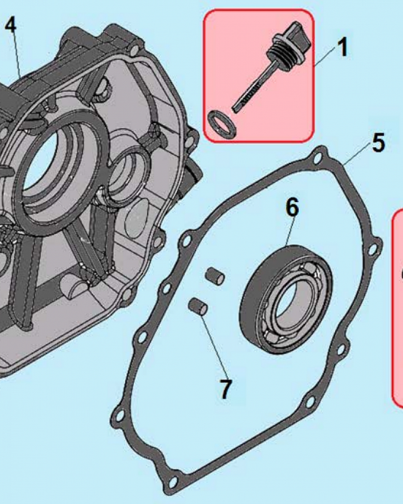 5 КРЫШКА МОТОПОМПА CHAMPION GP100E  | ремонт | в СПБ