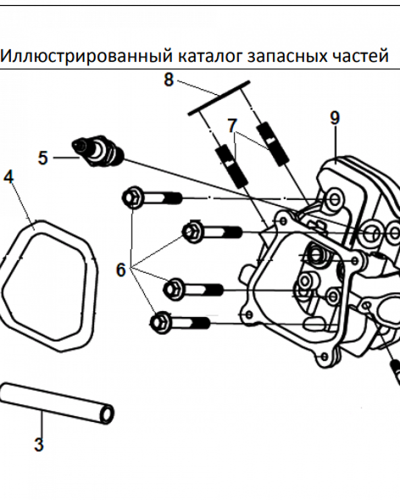 9 ГОЛОВКА БЛОКА | СНЕГОУБОРЩИК CHAMPION ST761E |Запчасти по России | СПБ