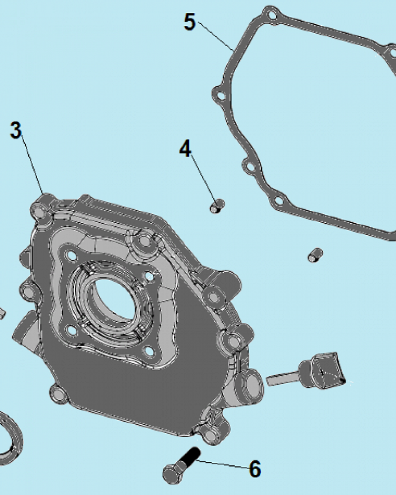 5 КРЫШКА МОТОПОМПА CHAMPION GP55  | ремонт | в СПБ